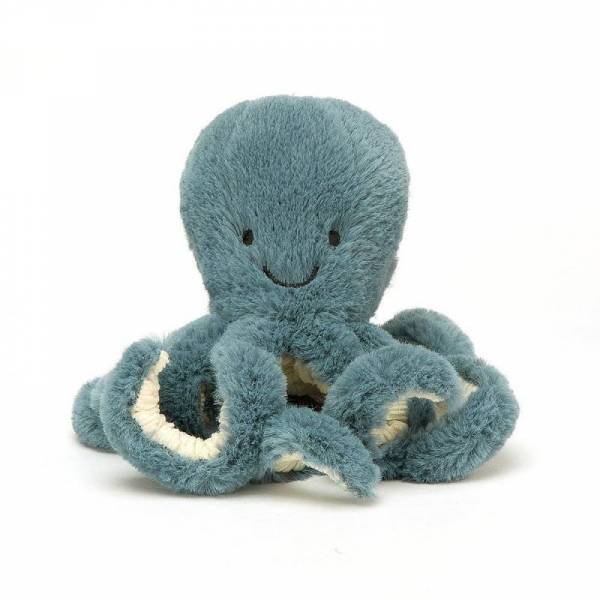 Stofftier Krake Baby Storm Octopus - H14cm - dunkelblau