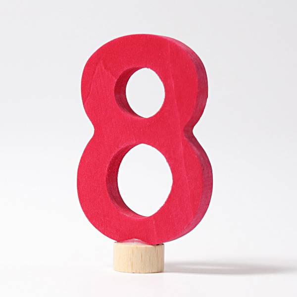 Zahlensteckfigur 8 rot