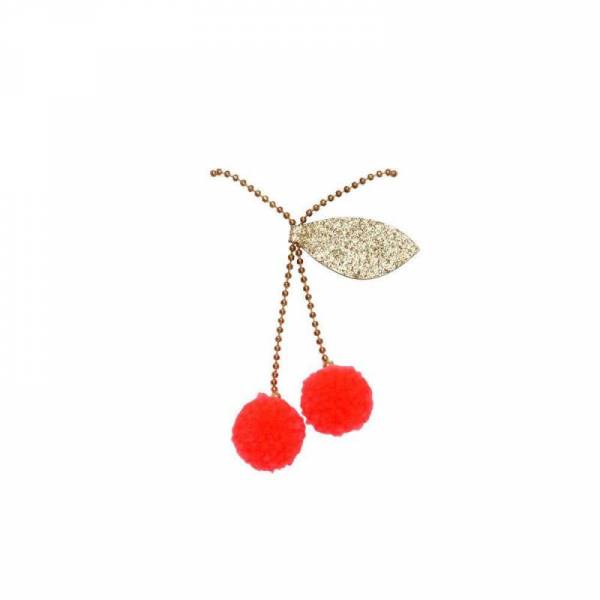Halskette Pompom Kirsche - Cherry Pompom Necklace