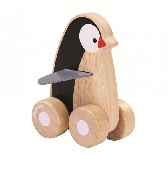 Holzauto - Pinguin Wheelie