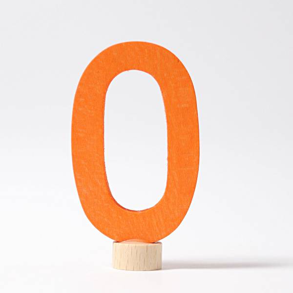Zahlensteckfigur 0 orange