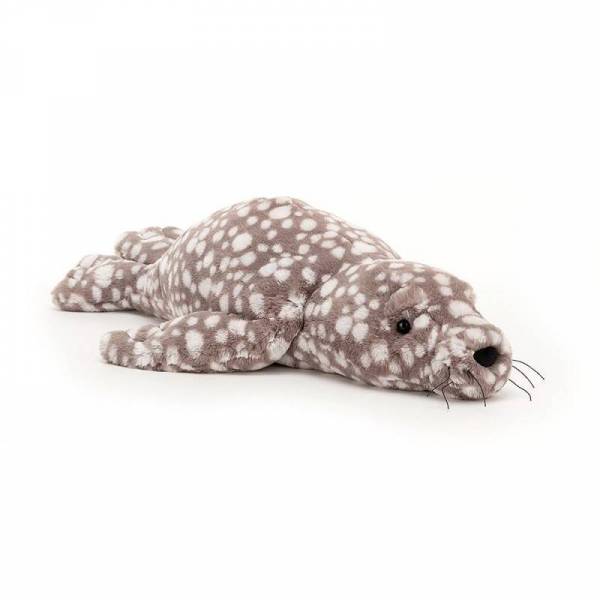 Stofftier Robbe Linus Leopard Seal - H49cm - grau