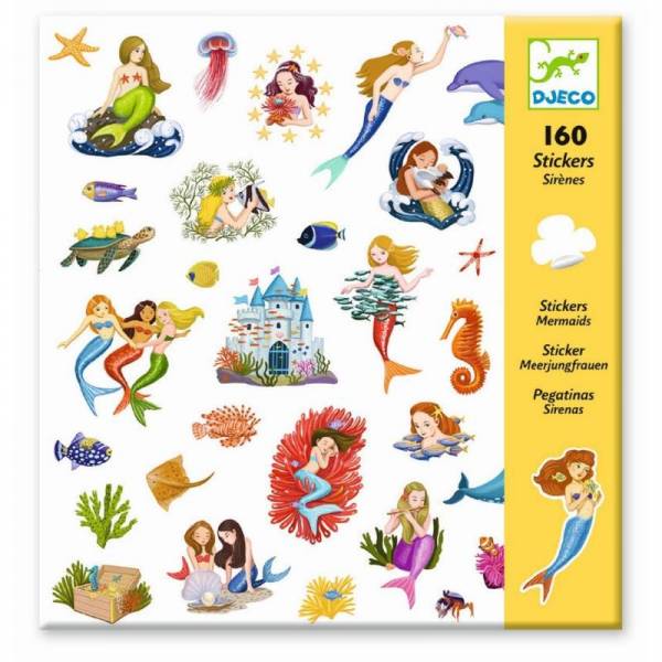 Stickerbögen: Meerjungfrauen