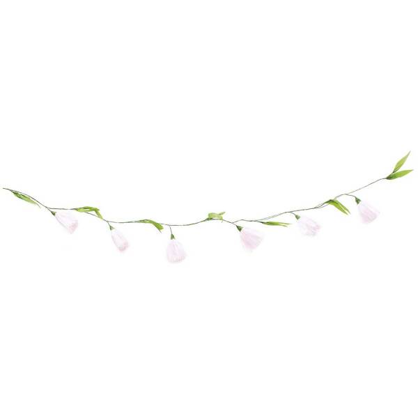 Papierblumen-Girlande rosa 180cm