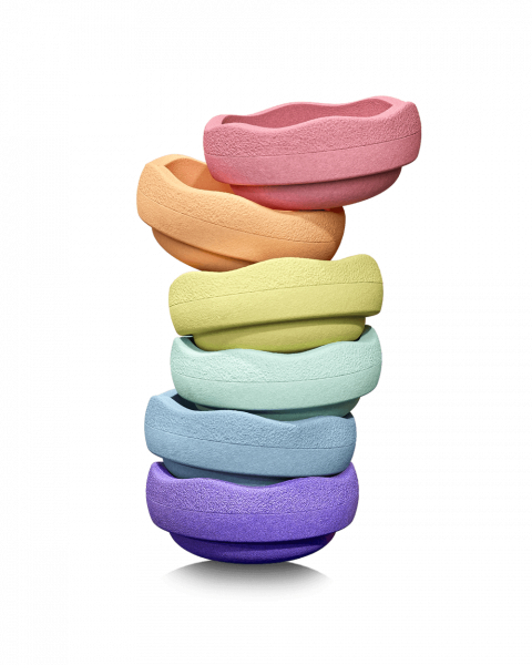 Stapelstein Rainbow pastel 6er Set