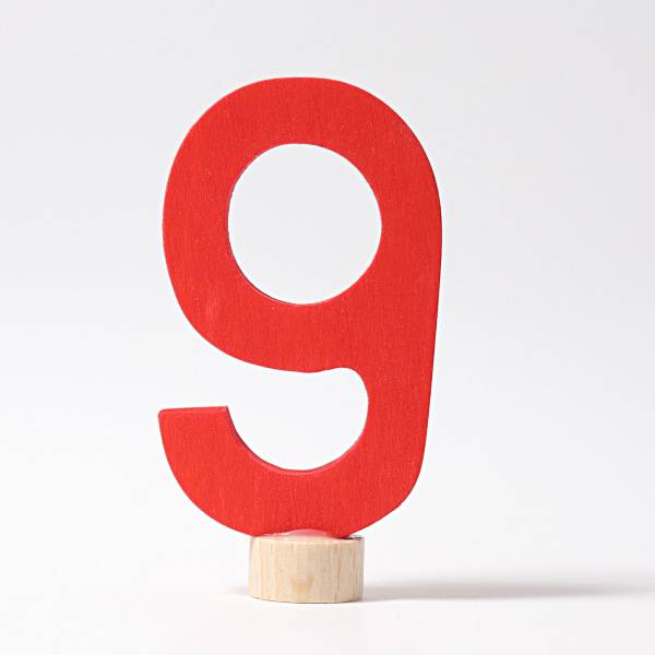 Zahlensteckfigur 9 rot