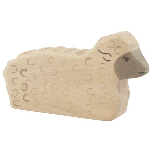 Schaf liegend Holzfigur