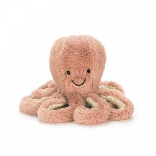 Stofftier Krake Baby Odell Octopus - H14cm -nude