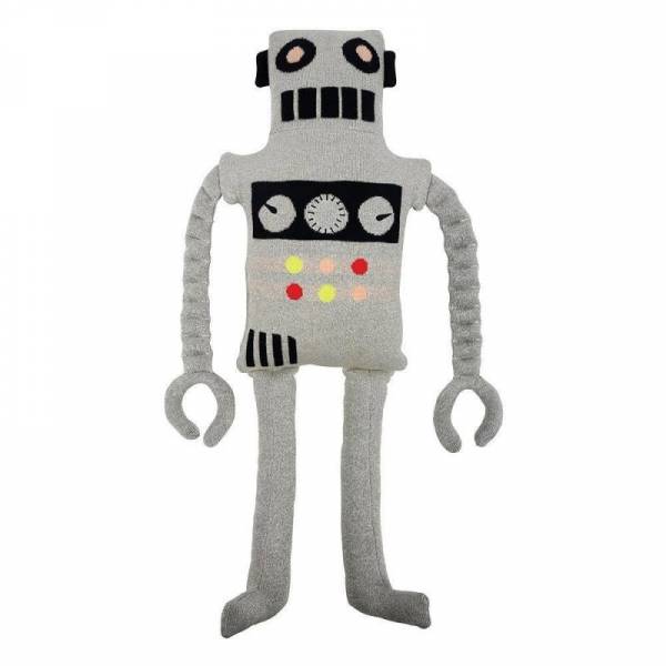 Strick-Roboter - Knitted Robot Cushion - Ziggy