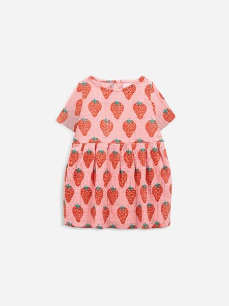 Baby Kleid Strawberry all over woven