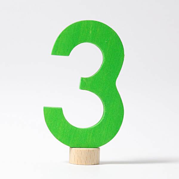 Zahlensteckfigur 3 grün